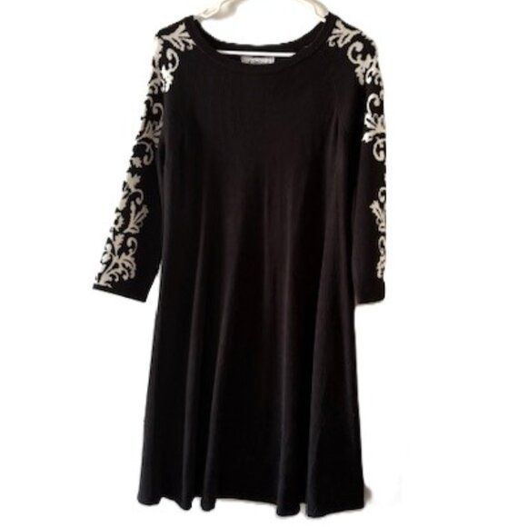 J Howard Black and White Knit Sweater Dress - Picture 1 of 4
